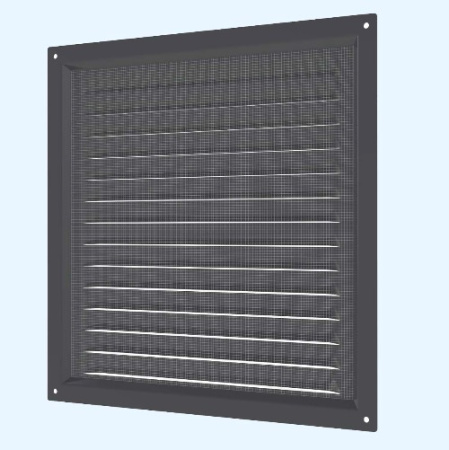 2525МЭ Gray (серый) ERA Решетка вентиляционная МЭ сетка 250х250 окраш.сталь